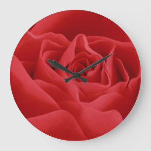 Reloj Redondo Grande Red Rose Petals