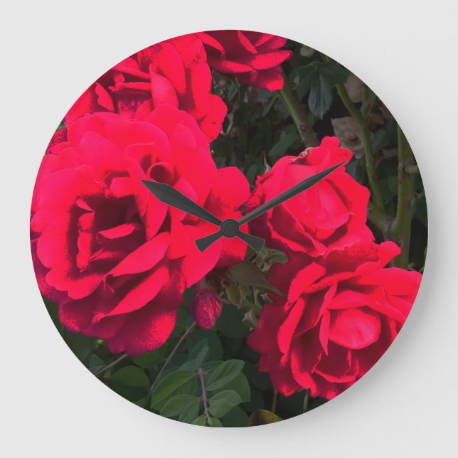 Reloj Redondo Grande Red Roses Rosarium (Anverso)