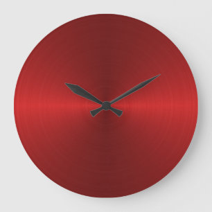 Reloj Redondo Grande Red Stell Wall Clock sin números
