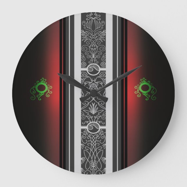 Reloj Redondo Grande Red Tattoo Surf (Anverso)