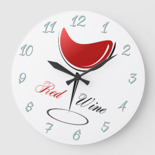 Reloj Redondo Grande Red Wine