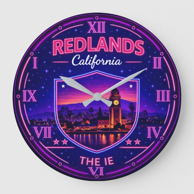 Reloj Redondo Grande Redlands California (Anverso)