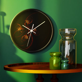Reloj Redondo Grande Redonda artística abstracta fuera de la oscuridad