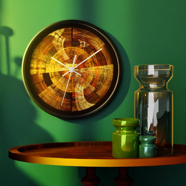 Reloj Redondo Grande Redonda de arte abstracto de integridad (Integrity Abstract Art Round Wall Clock)