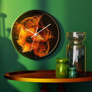 Reloj Redondo Grande Redonda de arte abstracto de Lightworks