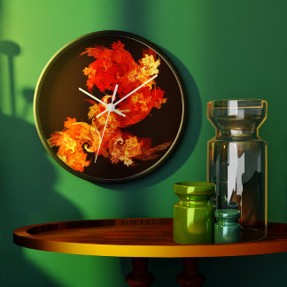 Reloj Redondo Grande Redondeo de aves de fuego resumen de danza