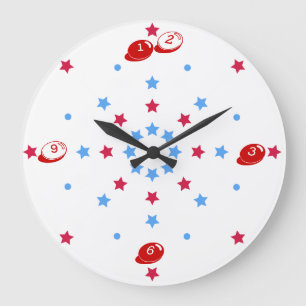 Reloj Redondo Grande RedWhiteBlue es para U Wall Clock