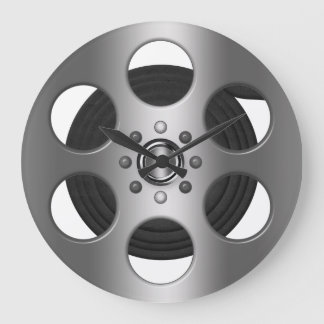 Reloj Redondo Grande Reel de película (plano impreso)