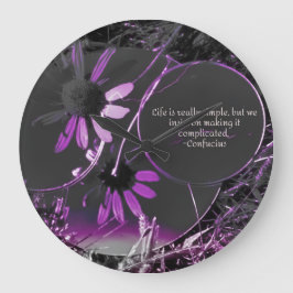 Reloj Redondo Grande Reflexión púrpura