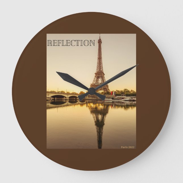 Reloj Redondo Grande Reflexiones Eiffel (Anverso)
