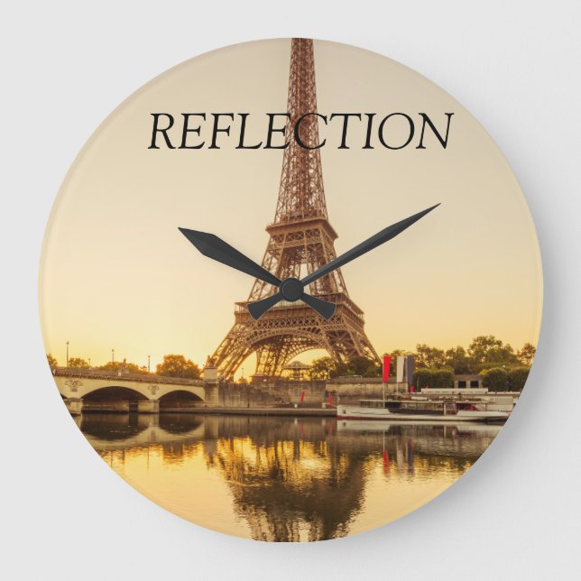 Reloj Redondo Grande Reflexiones Eiffel (Anverso)