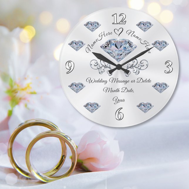 Reloj Redondo Grande Regalo Boda personalizado para pareja (Subido por el creador)