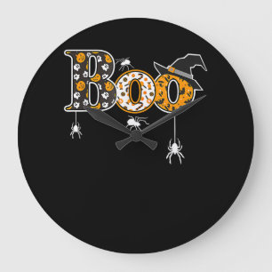 Reloj Redondo Grande Regalo de araña Halloween Boo Spider