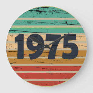 Reloj Redondo Grande Regalo de cumpleaños de la vendimia de 1975
