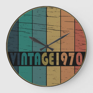 Reloj Redondo Grande Regalo de cumpleaños vintage nacido en 1970