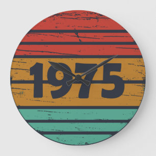 Reloj Redondo Grande regalo de cumpleaños vintage nacido en 1975