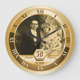 Reloj Redondo Grande Regalo de foto del Personalizable del Aniversario 