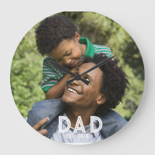 Reloj Redondo Grande Regalo de foto establecido por papá para el Día de