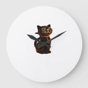 Reloj Redondo Grande Regalo de Halloween de Gato Grusel Camiseta clásic
