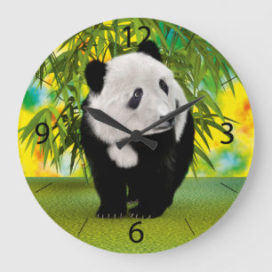 Reloj Redondo Grande Regalo de oso panda adorable Kawaii para amantes d