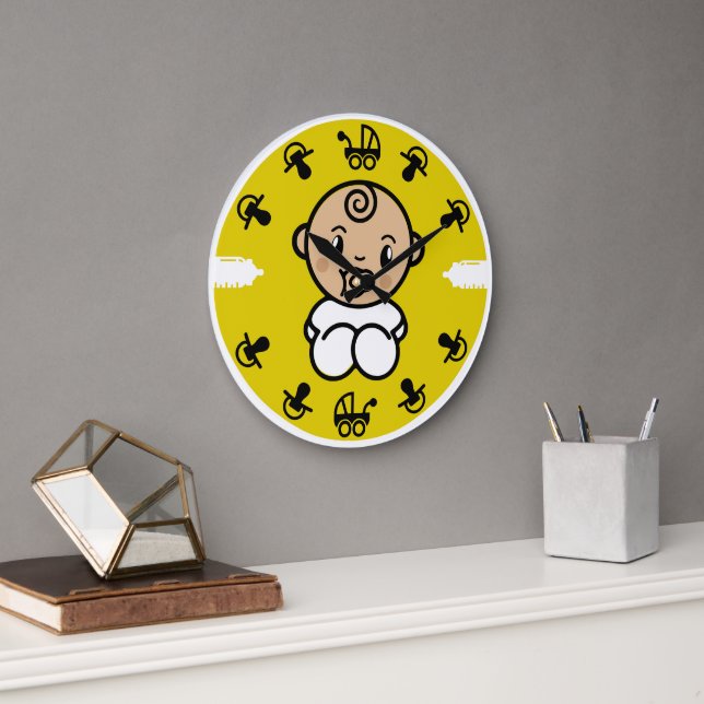 Reloj Redondo Grande Regalo de Recién nacido de novedad (Oficina)