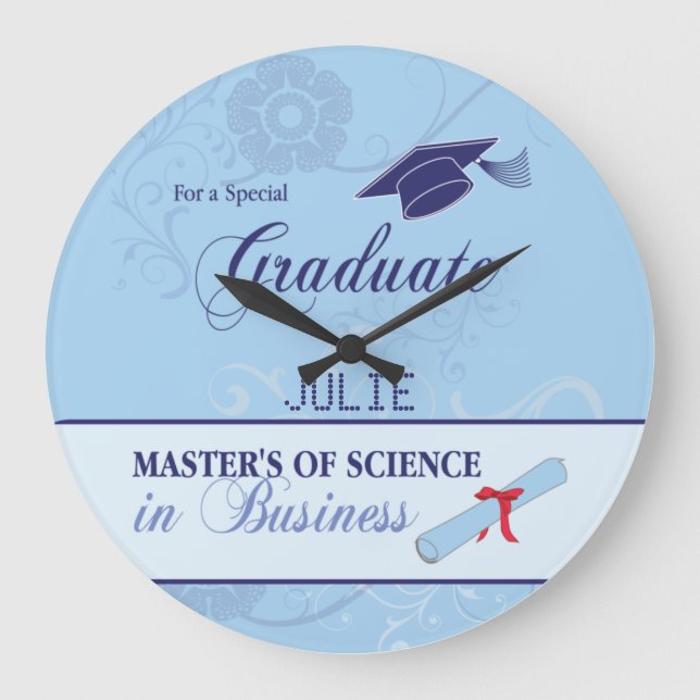 Reloj Redondo Grande Regalo de redondeo de Swirl Terapist Ocupacional (Anverso)