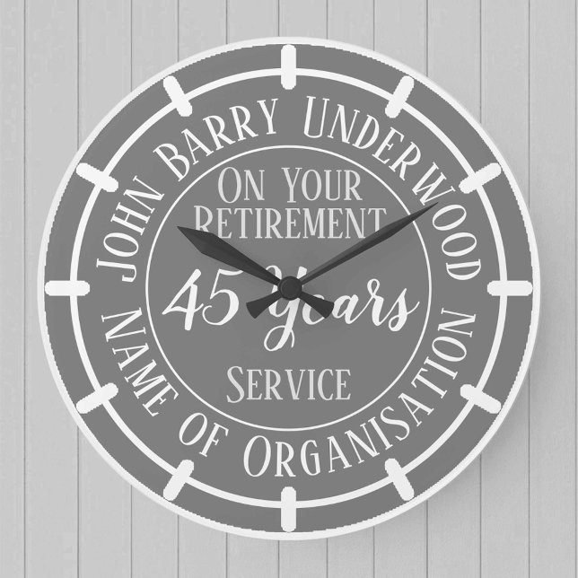Reloj Redondo Grande Regalo de retiro con años sirvidos de reloj grande (Subido por el creador)