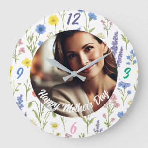 Reloj Redondo Grande Regalo del Día de la Madre por el Pared de la Foto