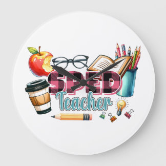 Reloj Redondo Grande Regalo para maestro | Maestro de educación especia