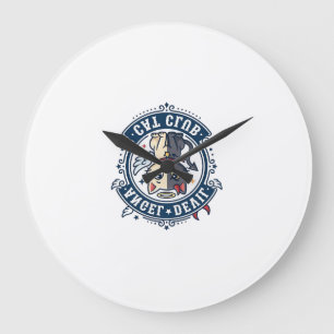 Reloj Redondo Grande Regalo para mamá gato diablo ángel - Gato diablo á