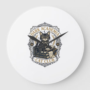 Reloj Redondo Grande Regalo para papá gato de Dark Academia - Dark Acad