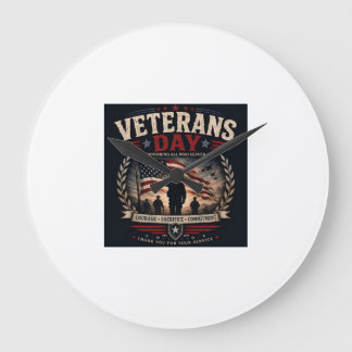 Reloj Redondo Grande Regalo para veterano militar - Agradecimiento a ve