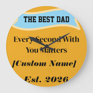 Reloj Redondo Grande Regalo Personalizado para Papá Regalo del Día del