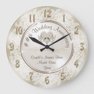 Reloj Redondo Grande Regalo tradicional de 13 años o 1 año