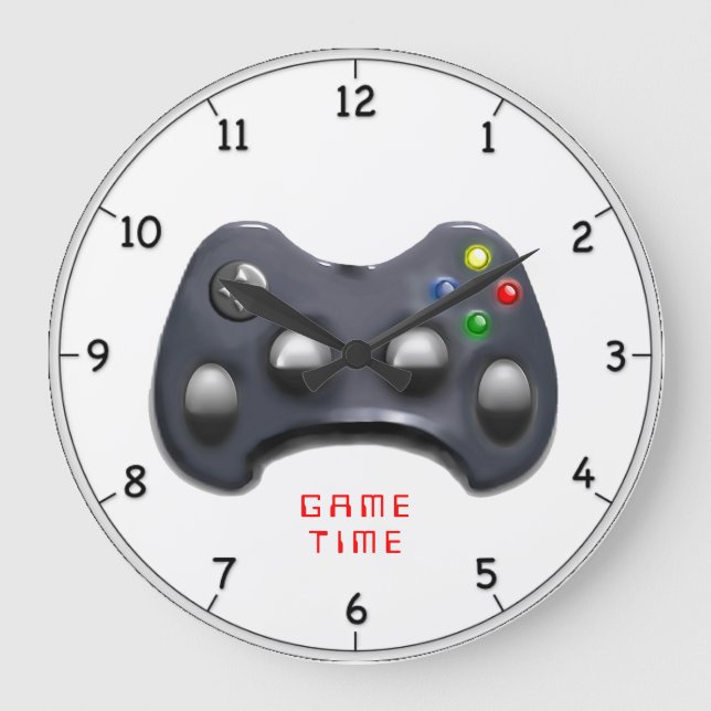 Reloj Redondo Grande regalo video del videojugador (Anverso)