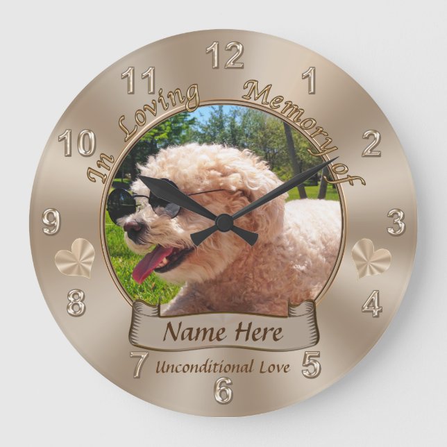 Reloj Redondo Grande Regalos conmemorativos personalizados nombre, (Anverso)