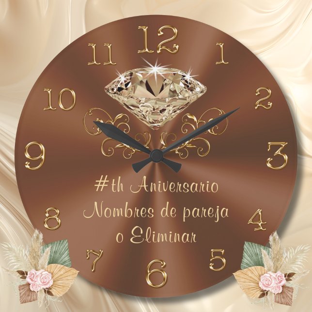 Reloj Redondo Grande Regalos de aniversario por año, Aniversario (Regalos de aniversario por año. Reloj Reloj de aniversario. regalo de aniversario para padres.)