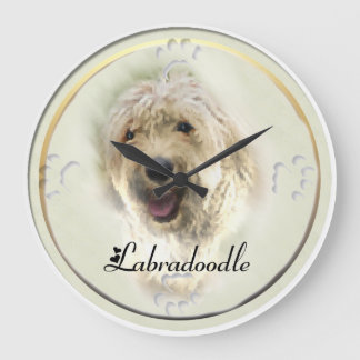 Reloj Redondo Grande Regalos de arte de Labradoodle