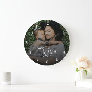 Reloj Redondo Grande Regalos de Foto de la Mejor Mamá del Mundo para el