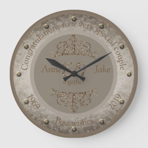 Reloj Redondo Grande Regalos del 50° Aniversario del Boda para Congrat 