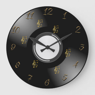 Reloj Redondo Grande Registro de vinilo