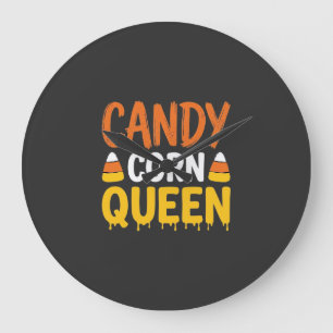 Reloj Redondo Grande Reina de Caramelo de Halloween Gráfico_1