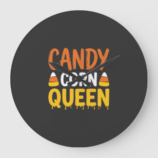 Reloj Redondo Grande Reina de Caramelo de Halloween Gráfico_1