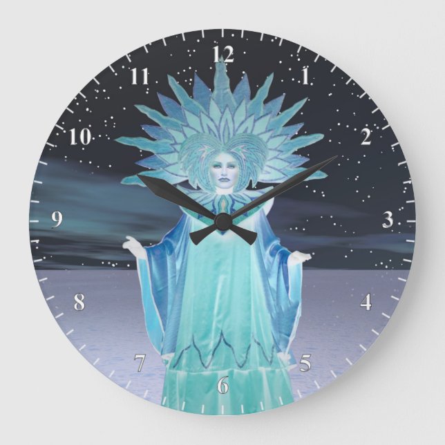 Reloj Redondo Grande Reina de la nieve (Anverso)