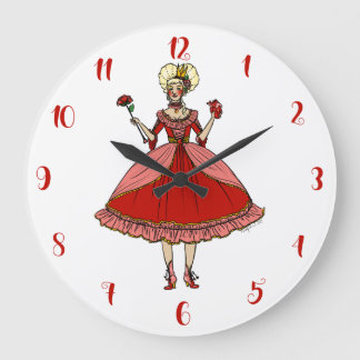 Reloj Redondo Grande Reina de los corazones