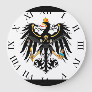 Reloj Redondo Grande Reino de Preussen estandarte de nacional