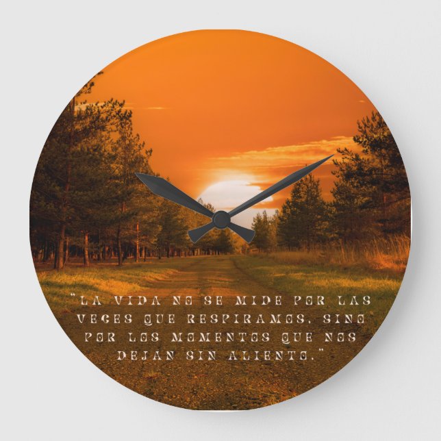 Reloj Redondo Grande "Rejoj con Elegancia Inigualable en cada segundo" (Anverso)