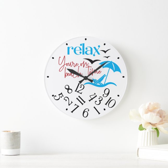 Reloj Redondo Grande Relájate (Hogar)