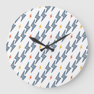 Reloj Redondo Grande Relámpago de pernos sin soldadura