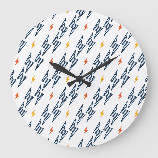 Reloj Redondo Grande Relámpago de pernos sin soldadura (Anverso)